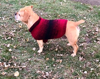 Dog Sweater  - Crochet Dog Sweater - Dog Sweater Pattern - Dog Coat - Dog Jacket - Dog Vest