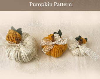 Classic Ribbed Crochet Pumpkin Pattern – 3 Sizes | Fall Home Décor, Thanksgiving Centerpiece, Farmhouse Autumn Decoration | PDF Download
