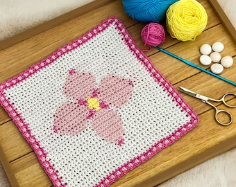 CROCHET PATTERN PDF | Tapestry Crochet Flower Square