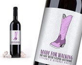 DIVORCE PARTY BOTTLE Label. Help breakups, getting over breakup, friend during breakup, divorce, These boots were made for walking