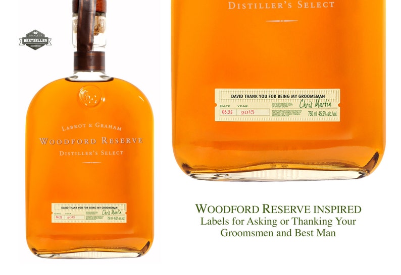 WOODFORD RESERVE LABEL Inspired customized Label for your Etsy