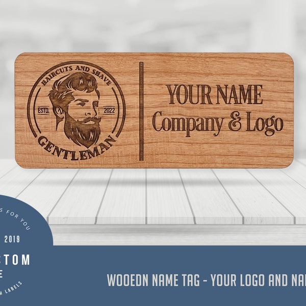 Wooden Name Tags Etsy