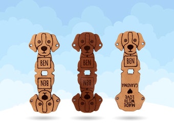 10 Pack of Puppy Clothing Tags, Faux leather tags for baby and toddler clothing, blankets, hats and outfits.