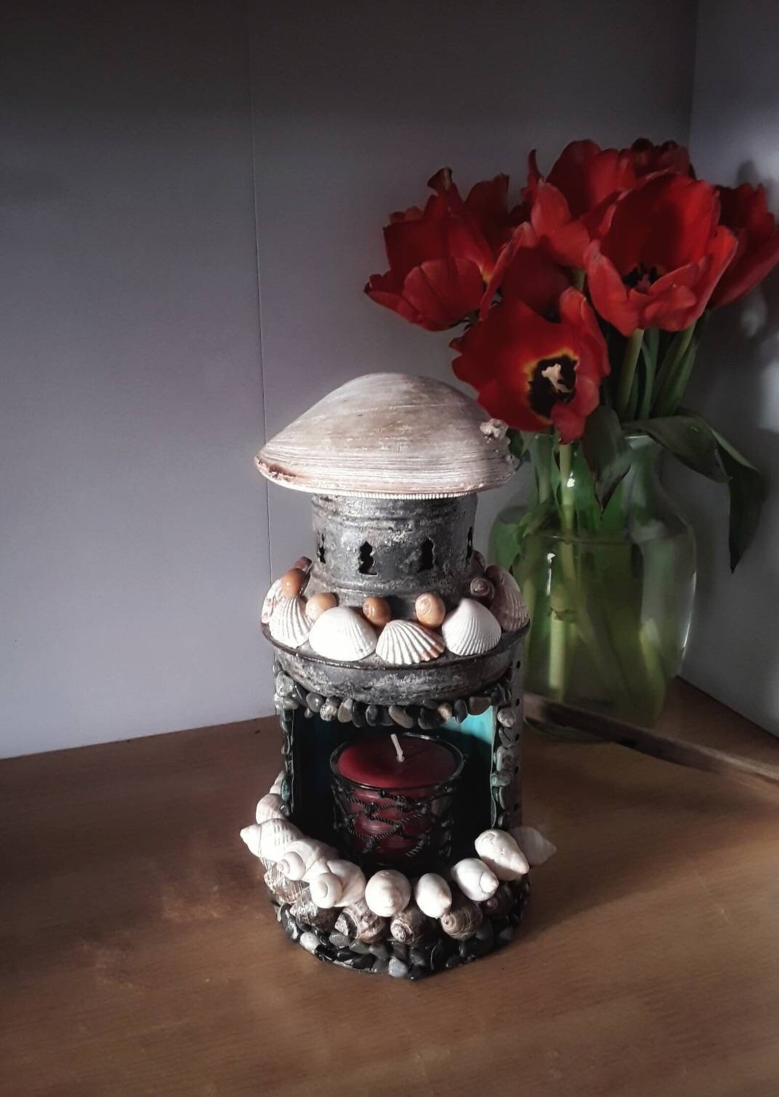 New England Maritime Lantern Candle Holder Etsy