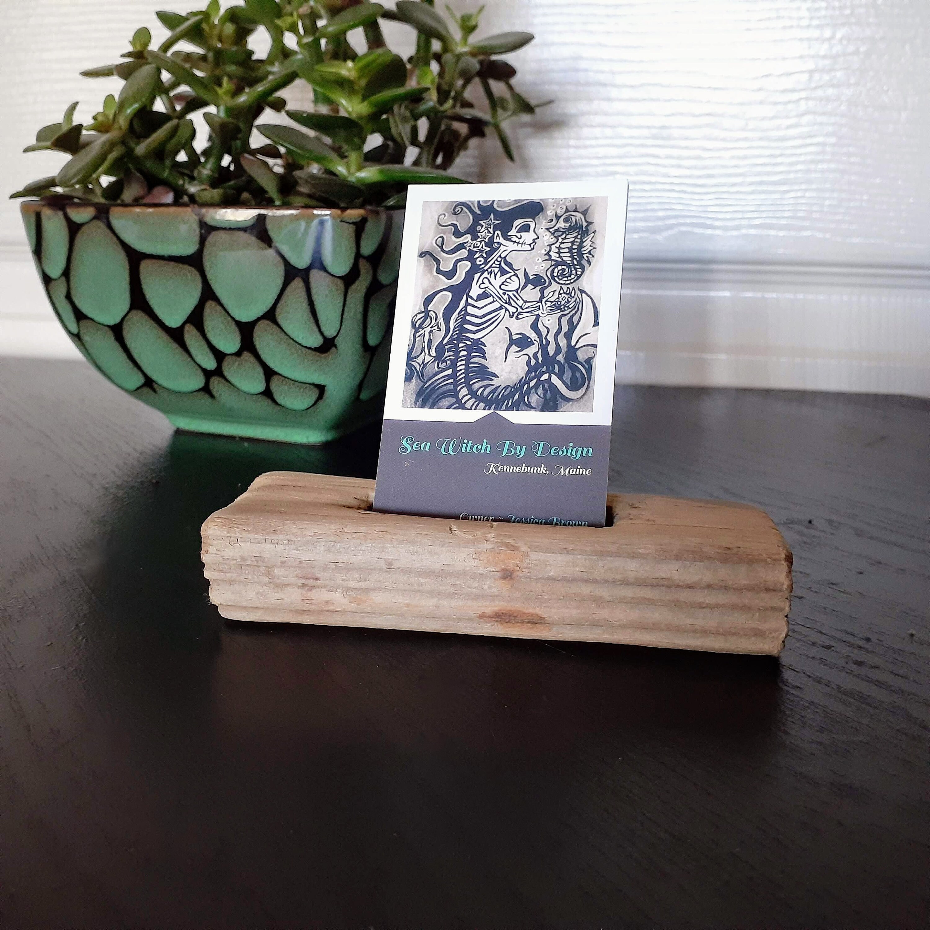 Driftwood Business Card Holder Etsy