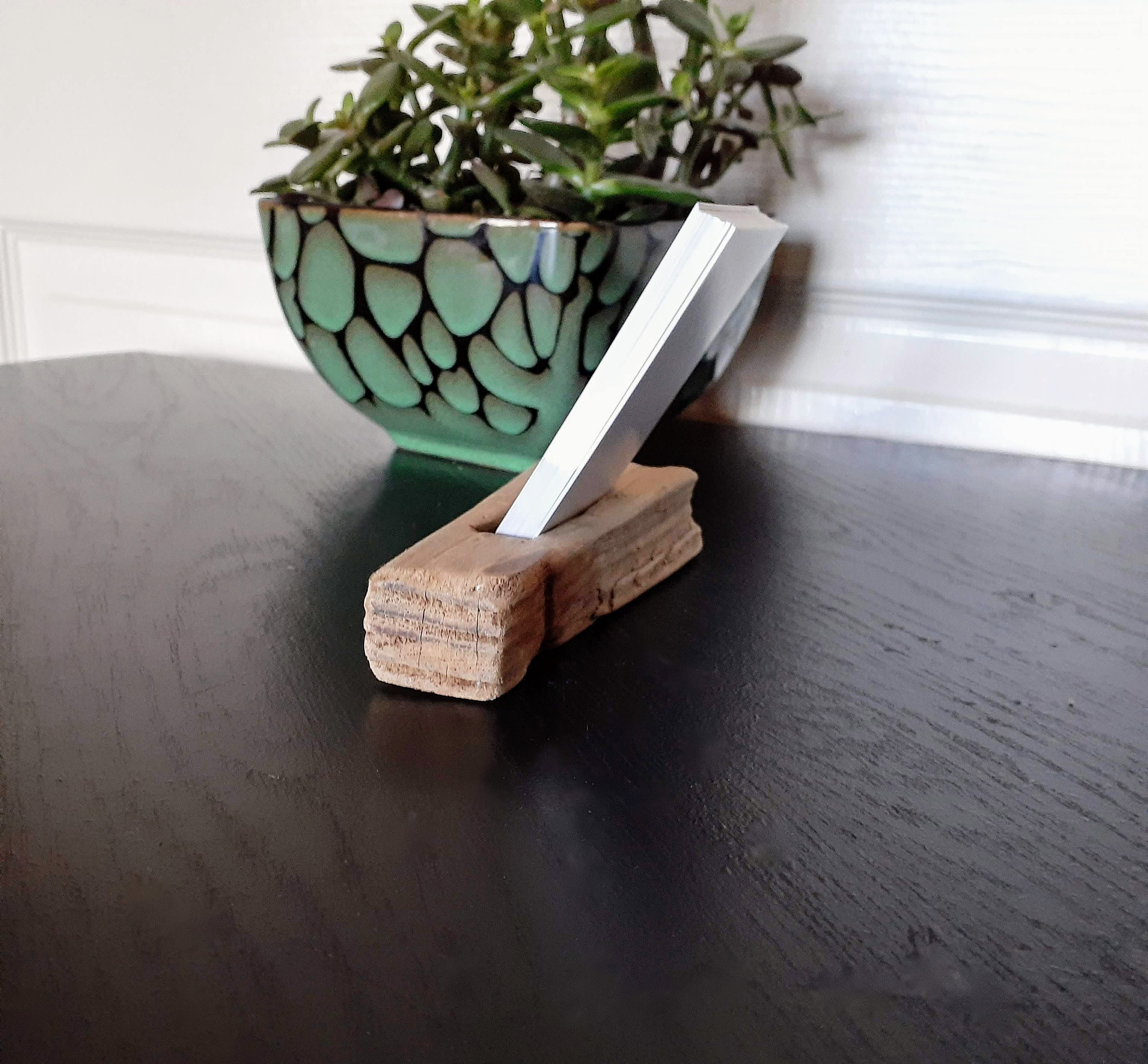 Driftwood Business Card Holder Etsy
