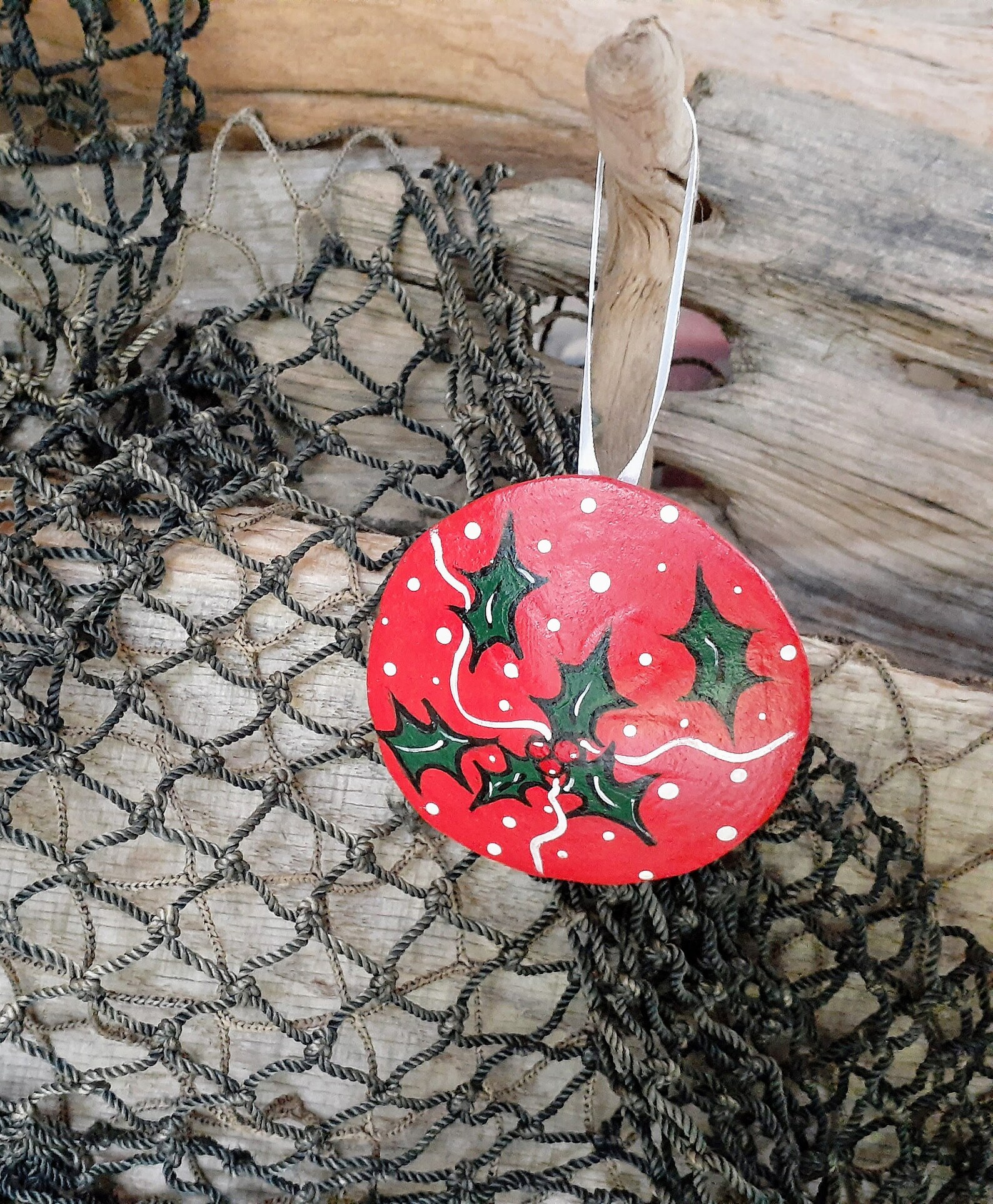 Pair of Hand Painted Sand Dollar Christmas Ornaments Etsy