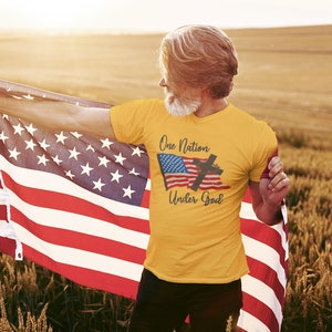 Patriotic Christian Embroidery Design: One Nation Under God (Digital Embroidery)