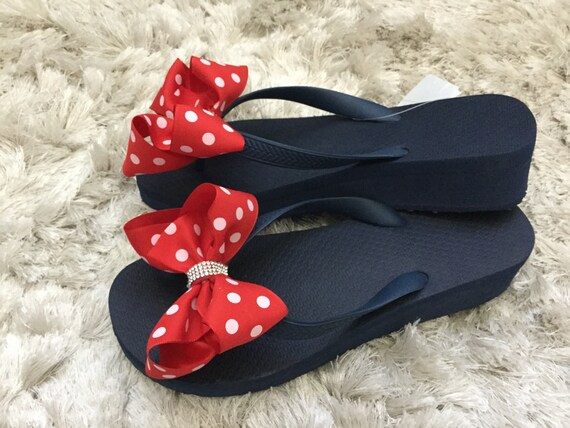 polka dot flip flops