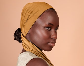 Mustard Yellow, Boho Head Wrap, Wide Hair Wrap, Multipurpose