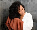 Burnt Orange, T-shirt Hair Towel Wrap, Full, Curly Hair product logo