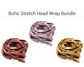 Head Wrap Bundle, Wide Headband, Boho Head Wrap