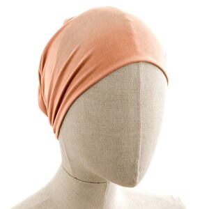 Peach Fuzz, Boho Headband, Multipurpose, Extra Wide, Rose Gold image 7