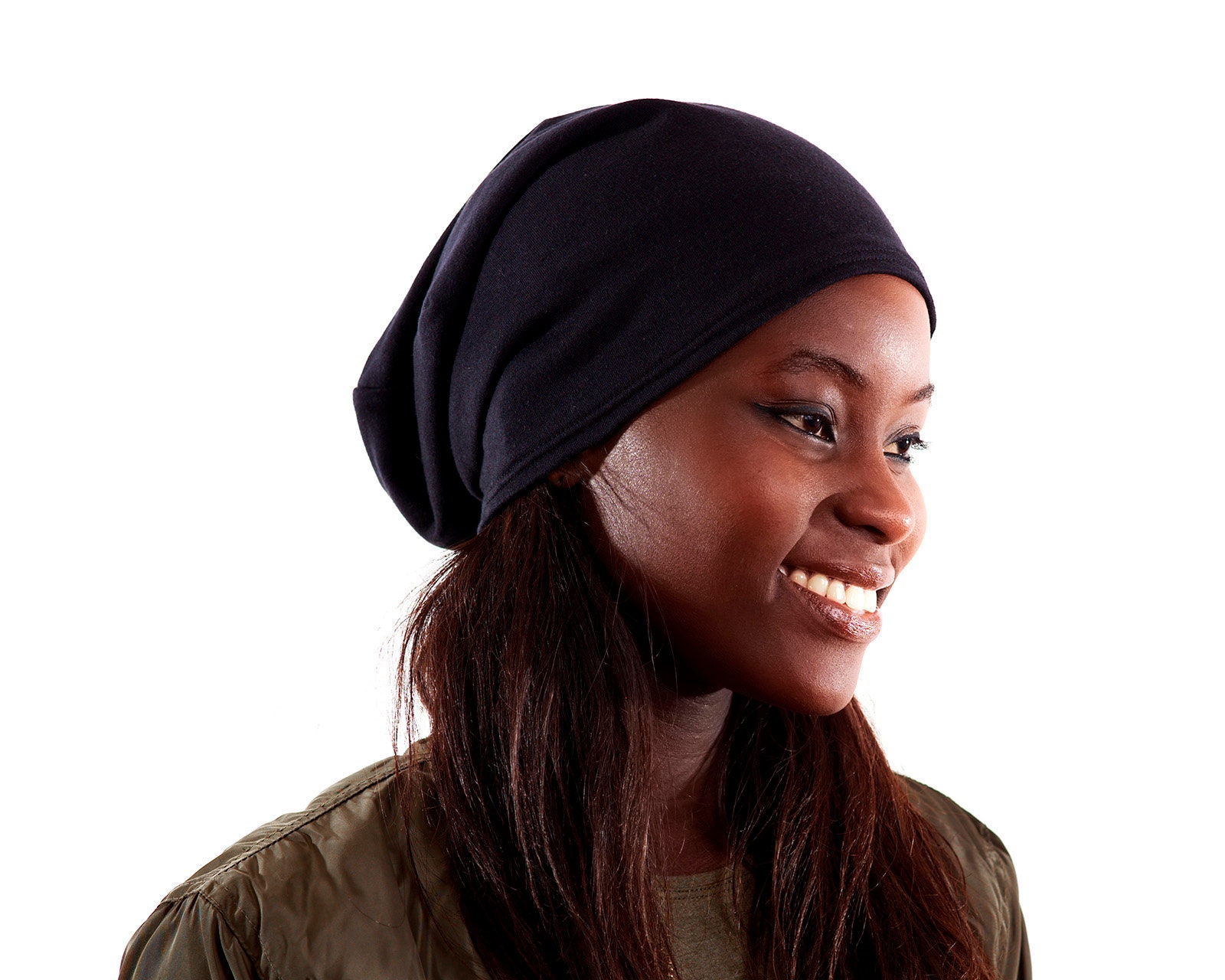 Black Satin Lined Beanie - Etsy