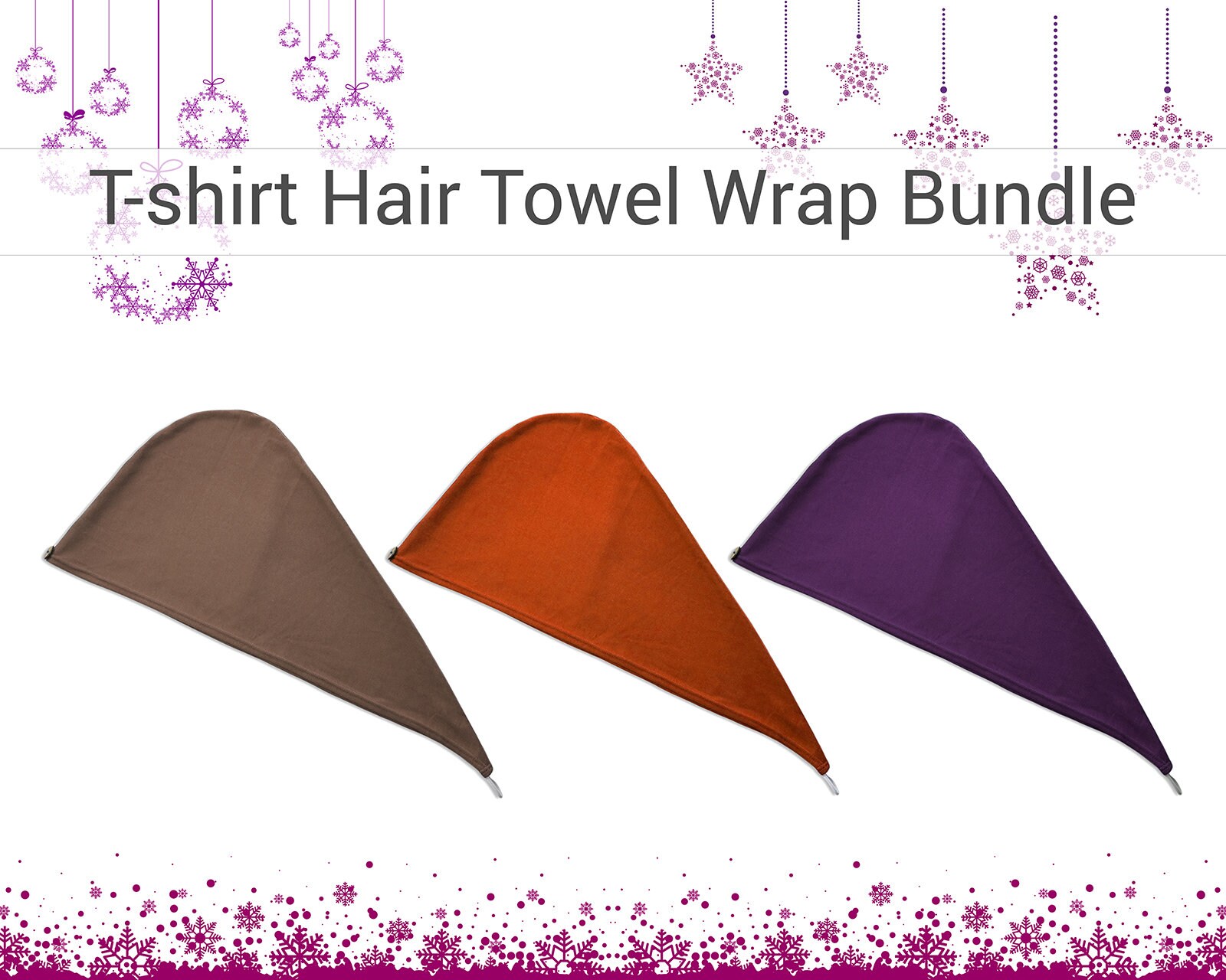Tshirt Hair Towel Wrap Bundle That Stylishly Protects Hair Etsy