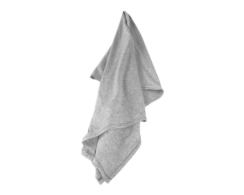 Gray, T-shirt Hair Towel Wrap, Full, Curly Hair image 2