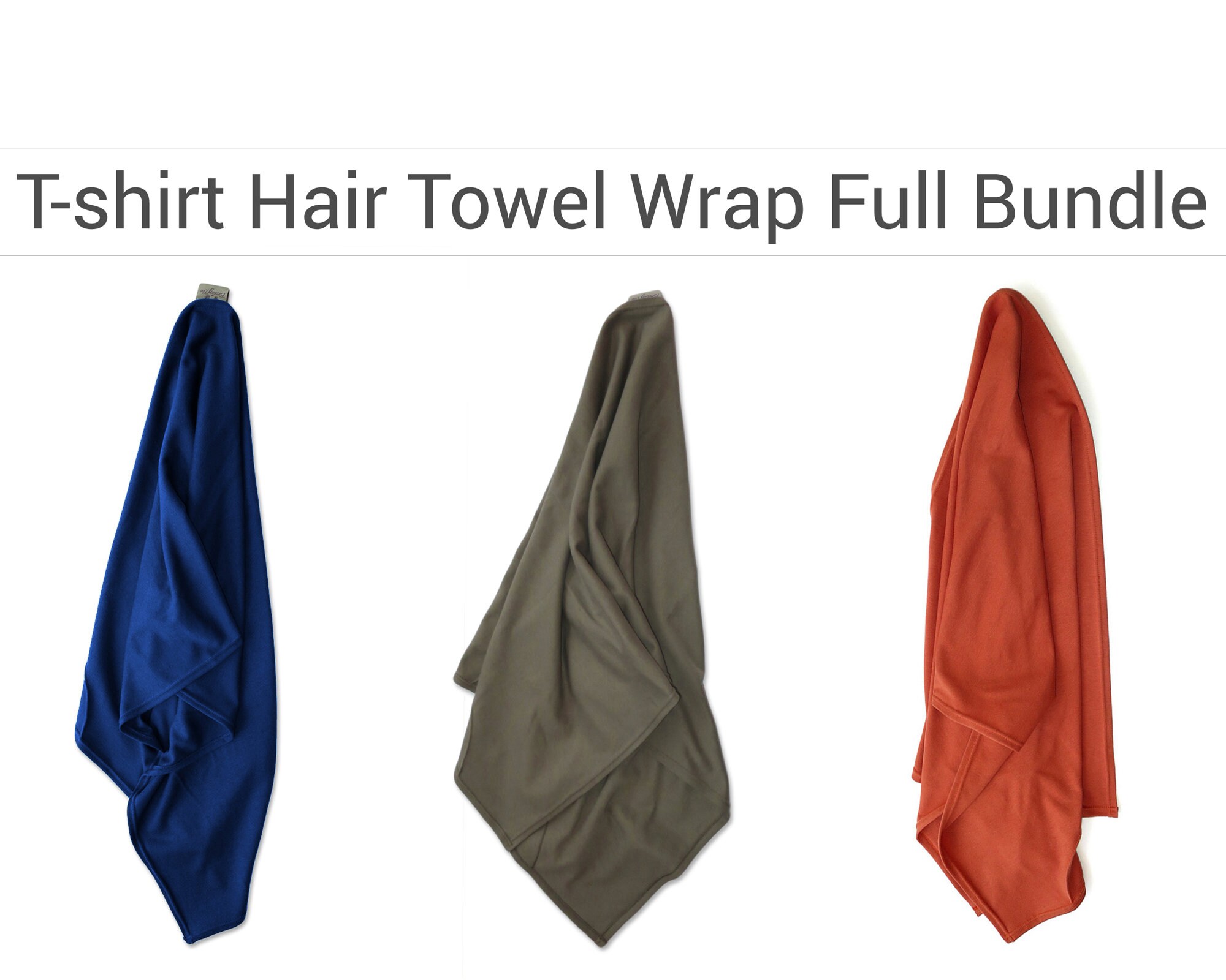 Tshirt Hair Towel Wrap Full Bundle Buy 3 And Save Curly Hair Etsy