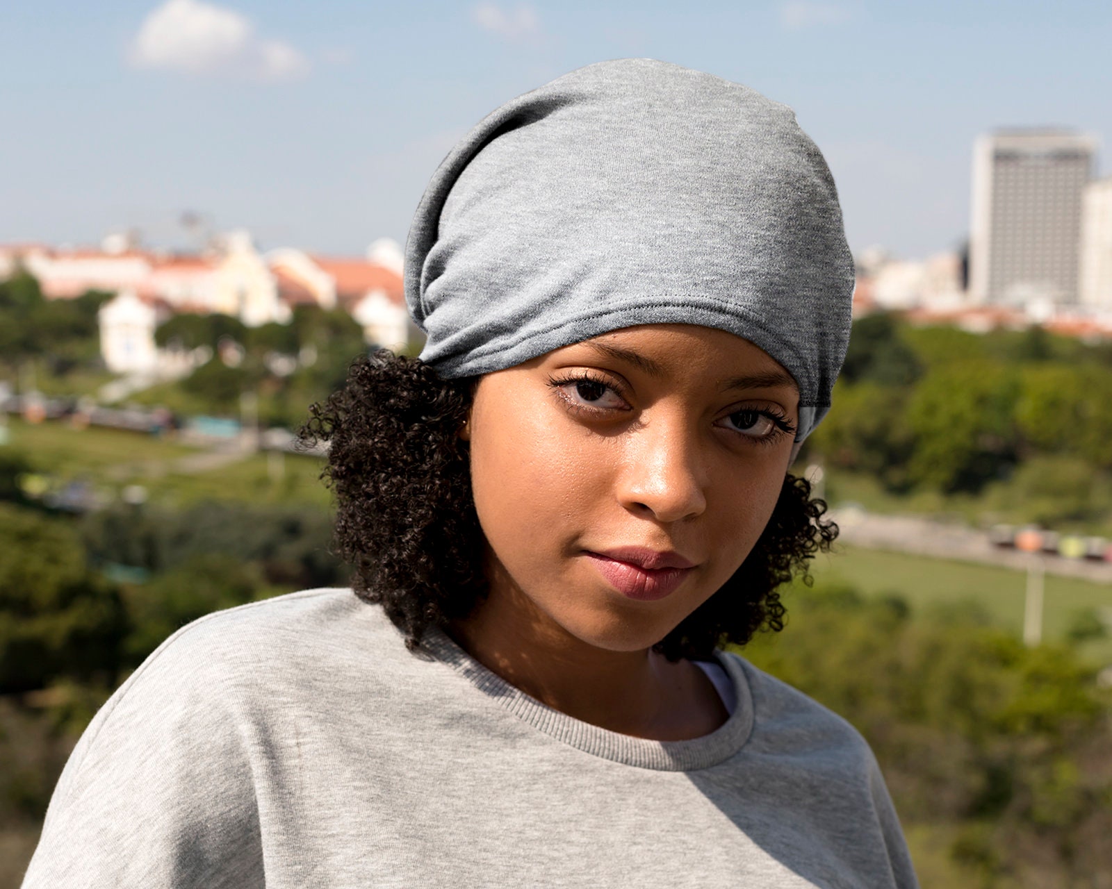 Breezy Tee Satin Lined Beanie Coral Jersey Cap