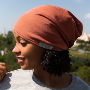 Burnt Orange, Satin Lined Beanie