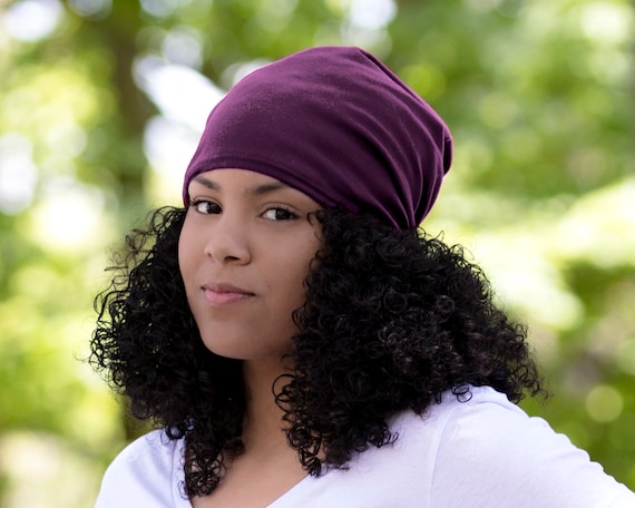 Satin Lined Beanie Plum Etsy