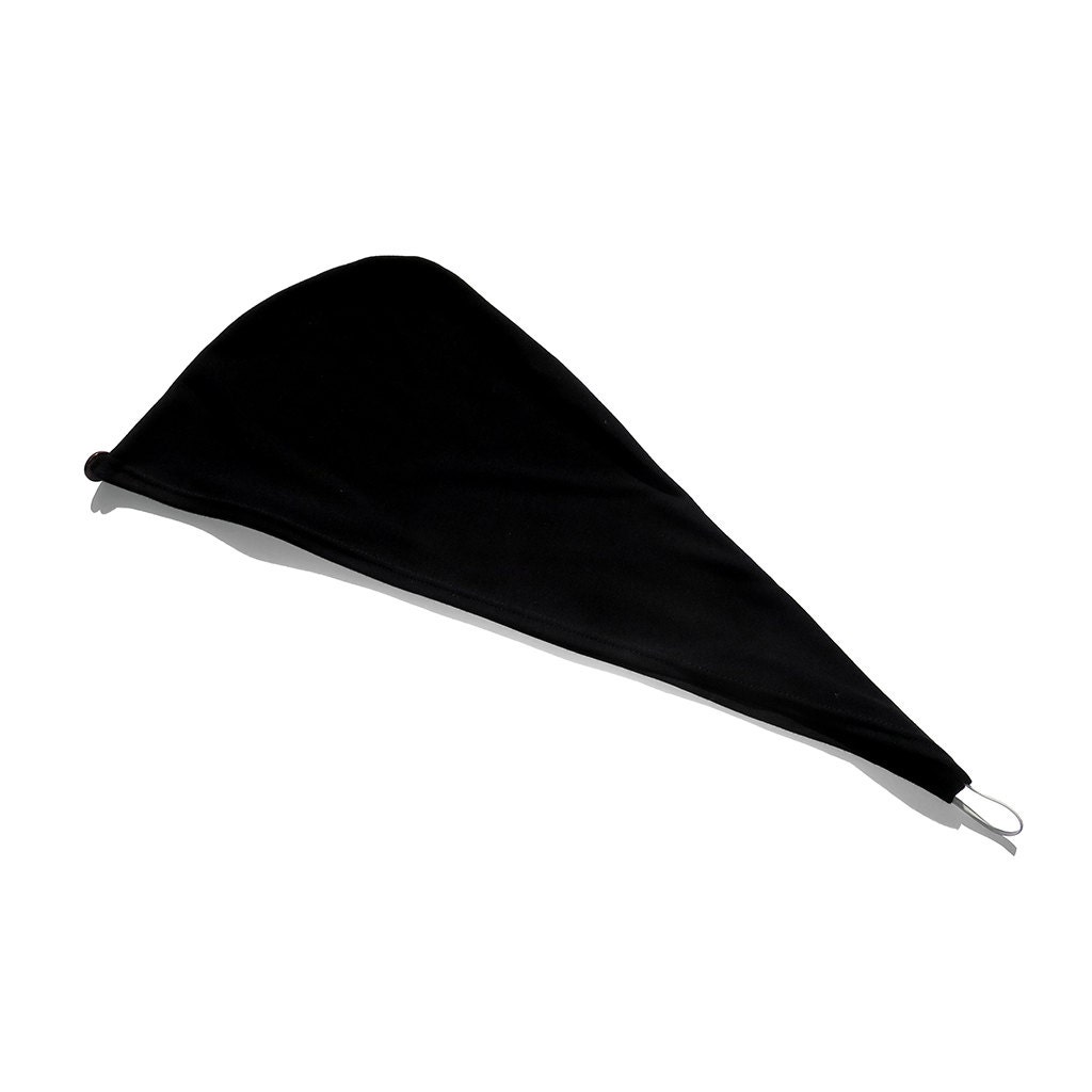 Black Tshirt Hair Towel Wrap Hood Curly Hair Organic Elastic Etsy