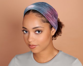 Tie Dye, Boho Head Wrap, Splatter Print, Wide Headband, Multipurpose