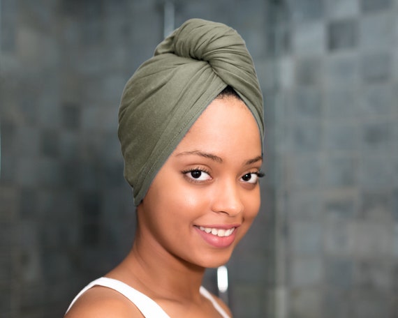 T-shirt Hair Towel Wrap Khaki Olive Curly Hair - Etsy T-shirt Hair Towel Wrap Khaki Olive Curly Hair - Etsy