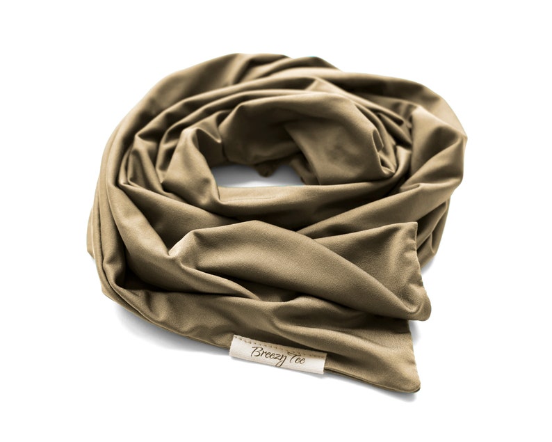 Camel, Boho Head Wrap, Wide Hair Wrap, Multipurpose image 4