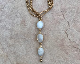 Iridescent Moonstone Necklace