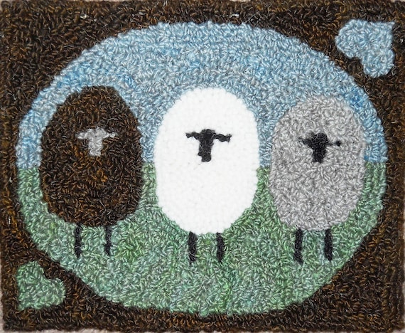 Sheep Whimsy Rug Kit