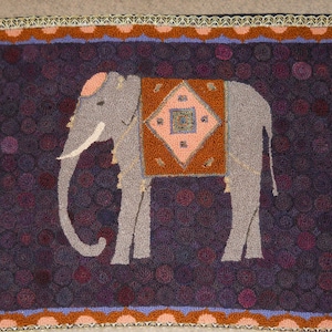 Haleema Wall Hanging, 27.5x34.5, Designed and hand hooked by Judy Taylor image 1