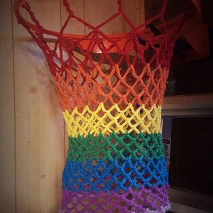 Rainbow Crochet 20&quot; Basketball Net Pattern - Handmade PDF only