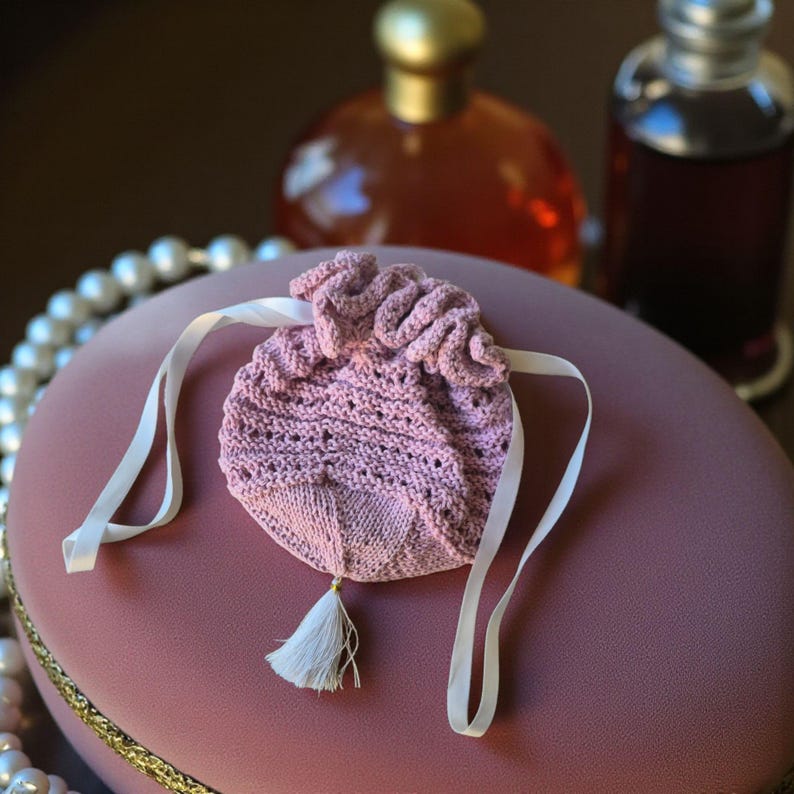 Netted Reticule Knitted Reticule Pouch – Regency / Jane Austen / Bridgerton Inspired ...