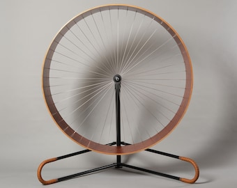 Brown freestanding cat's wheel