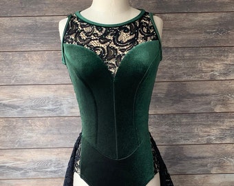 forest green dance costume