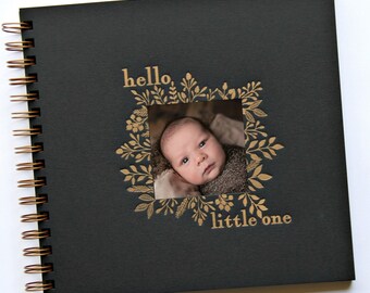 A4 SIZE PHOTO ALBUM//SCRAPBOOK//MEMORY BOOK. PERSONALISED NEW BABY. FIRST YEAR