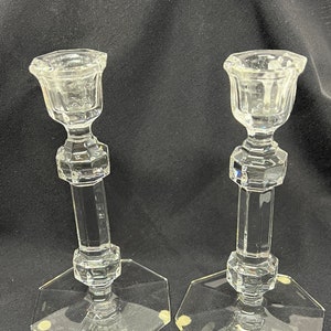 Riedel Austrian Crystal Candlesticks, &quot;MAGIC&quot; pattern