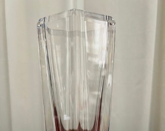 Kosta Boda, Ca. 1960 "Colonna" Hexagonal Crystal Vase