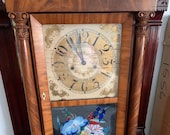 Tiffany 1850 Case Clock with reverse painting