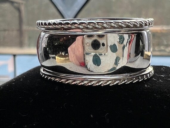 Sterling silver 2 piece insert Red Indonesian Cor… - image 4