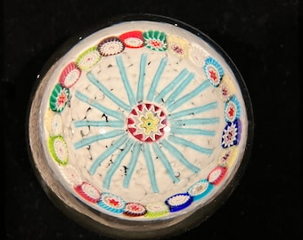Murano Millefiori Art Glass Paperweight-LARGE
