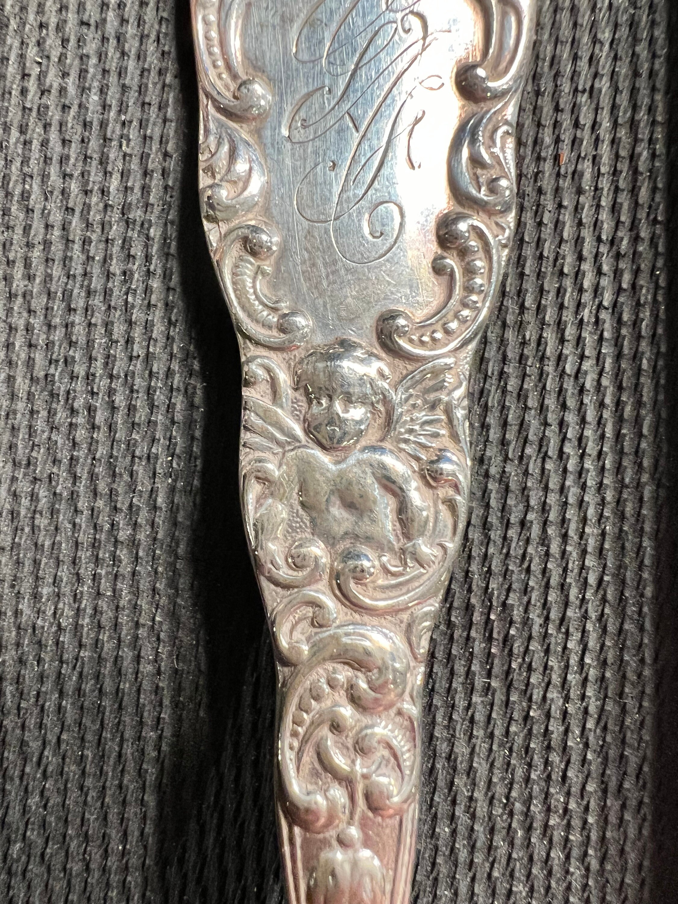 Domonick and Haff Sterling serving spoon, for Galt and Brother