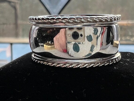 Sterling silver 2 piece insert Red Indonesian Cor… - image 5