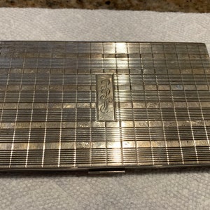 Evans Sterling Silver Long Cigarette Case