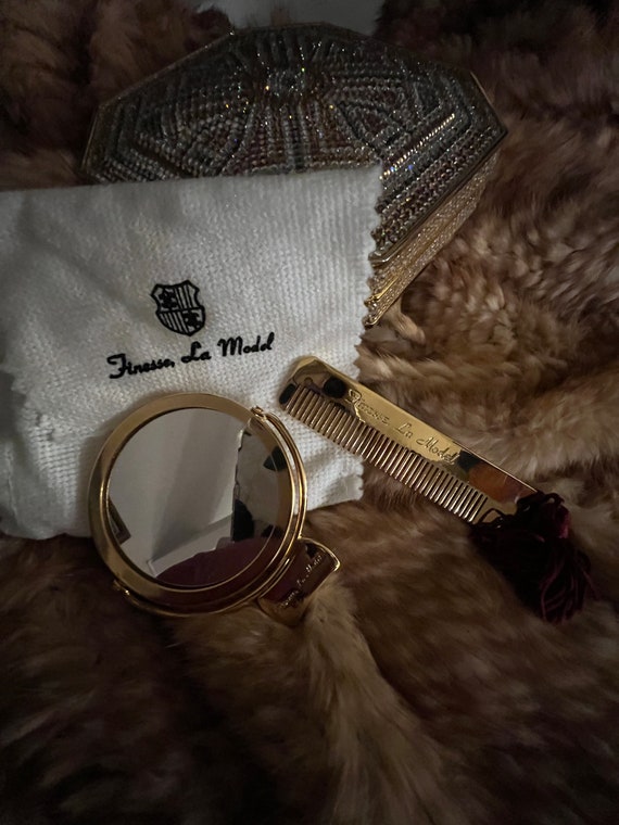 Finesse La Model Patterned Crystal Evening Bag/Bo… - image 8