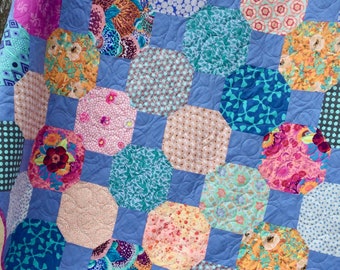 Bold Free Shipping Bright and Modern Handmade Baby Quilt