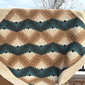 Handmade Log Cabin Quilt made to order with design and size variations available