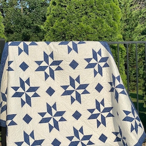 Handmade quilt, Sarah’s Choice quilt, star homemade quilt made to order any color or size