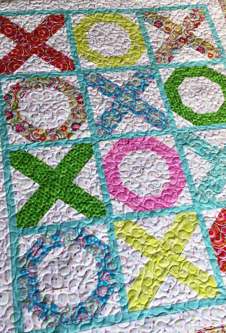 Handmade multicolored lap quilt hugs and kisses toddler quilt; Girl throw quilt pastel lap quilt