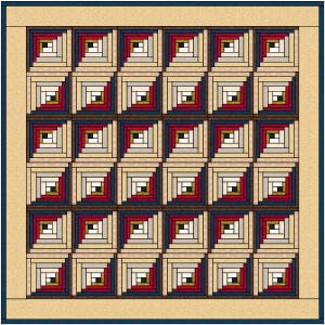 Handmade Log Cabin Quilt Made to Order With Design and Size Variations ...